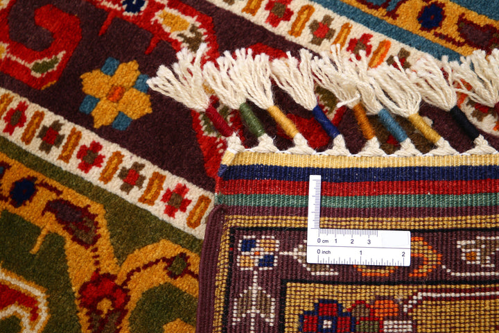Afghan Shaal Rug 3' 2" x 4' 1" Hand-Knotted | No. AT79217