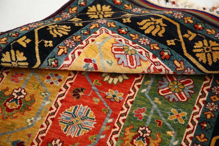 Afghan Shaal Rug 3' 2" x 4' 3" Hand-Knotted | No. AT38106