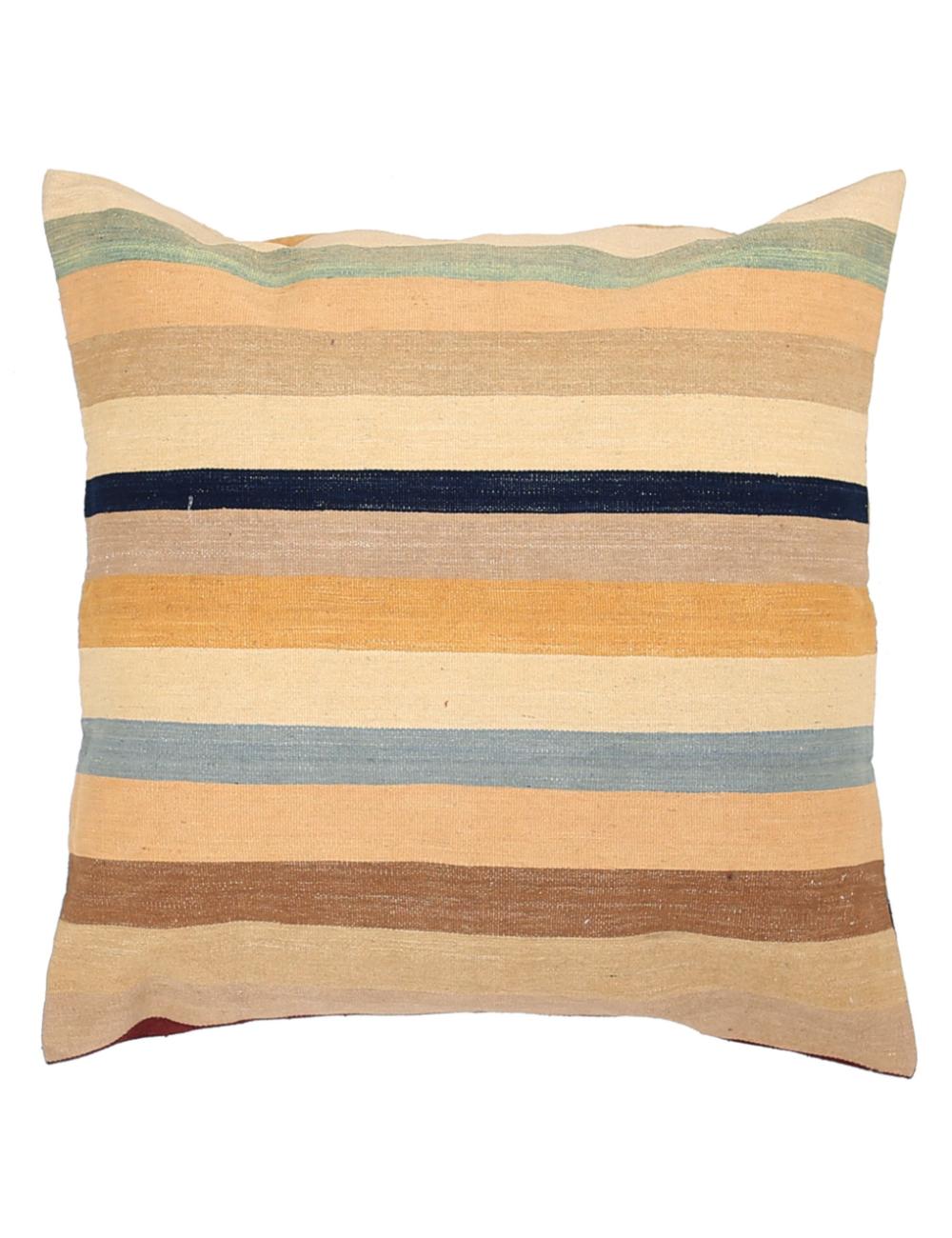 Afghan Stripe Pillow 3' 0" x 3' 0" Hand-Woven