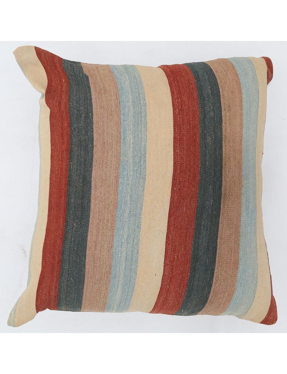 Afghan Modern Stripe Rug 3' 0" x 3' 0" Hand-Woven