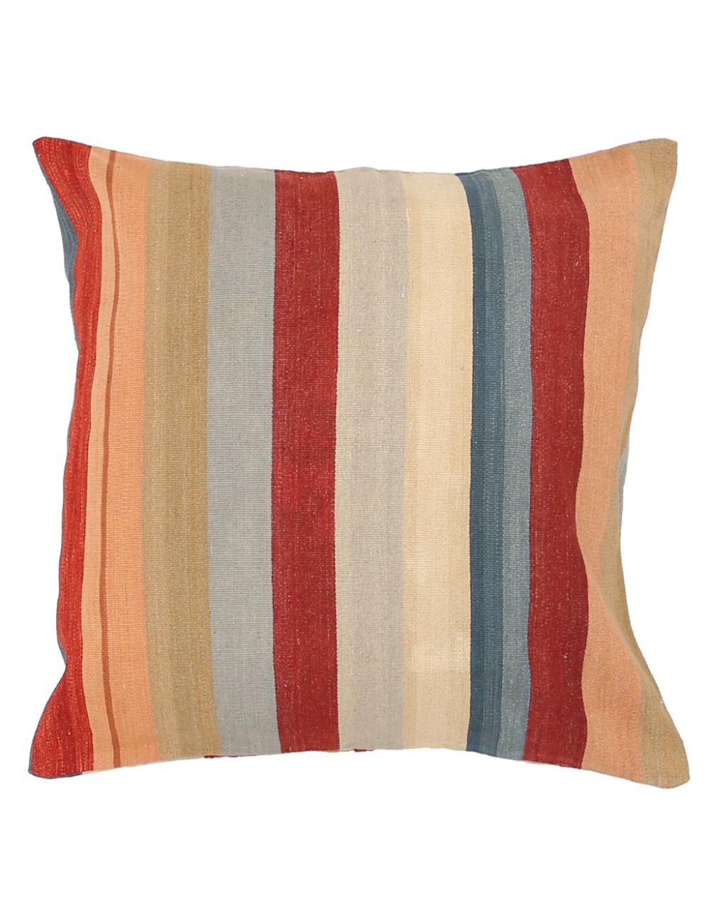 Afghan Stripe Rug 3' 0" x 3' 0" Hand-Woven