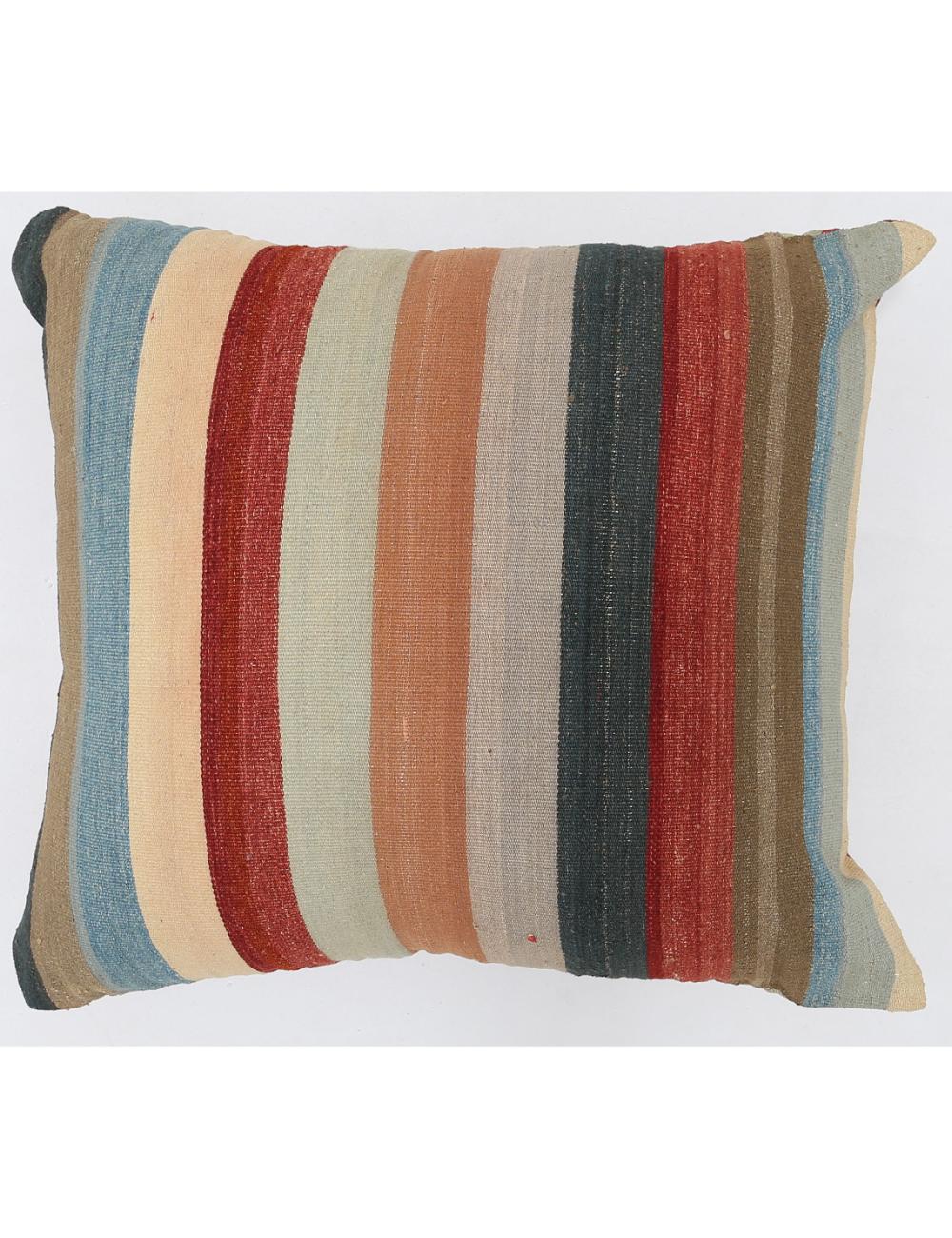 Afghan Stripe Pillow 3' 0" x 3' 0" Hand-Woven