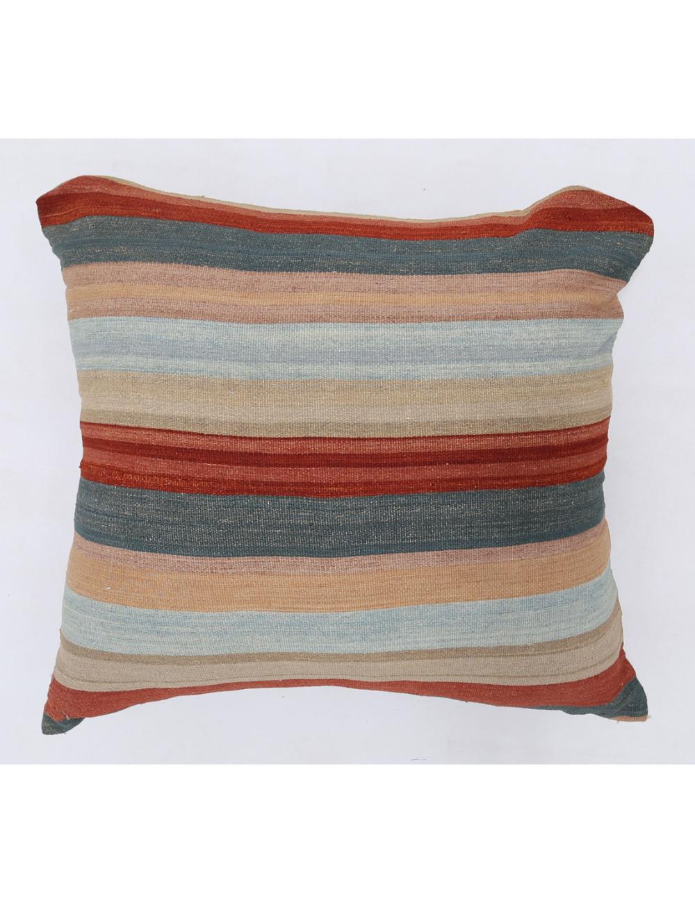 Afghan Modern Stripe Rug 3' 0" x 3' 0" Hand-Woven