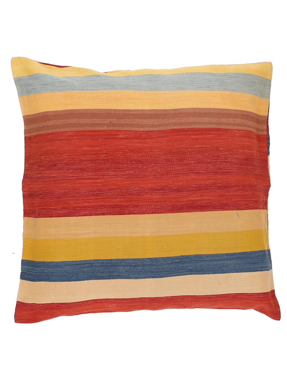 Afghan Stripe Rug 3' 0" x 3' 0" Hand-Woven
