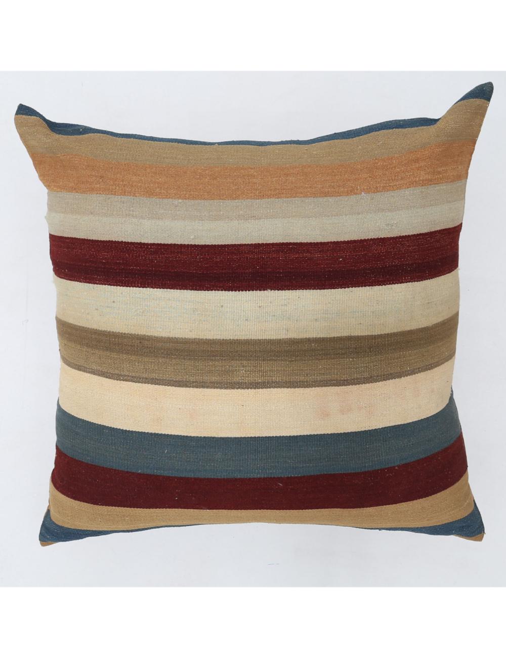 Afghan Stripe Pillow 3' 0" x 3' 0" Hand-Woven