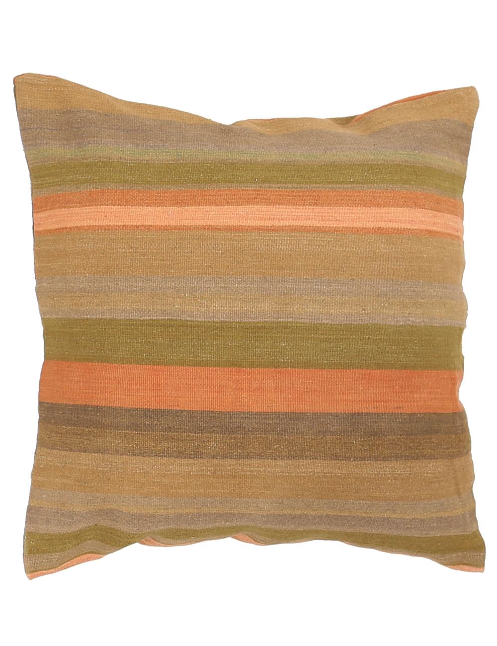 Hand Woven Modern Stripe Wool Pillow 3' 0" x 3' 0" - No. AT15692