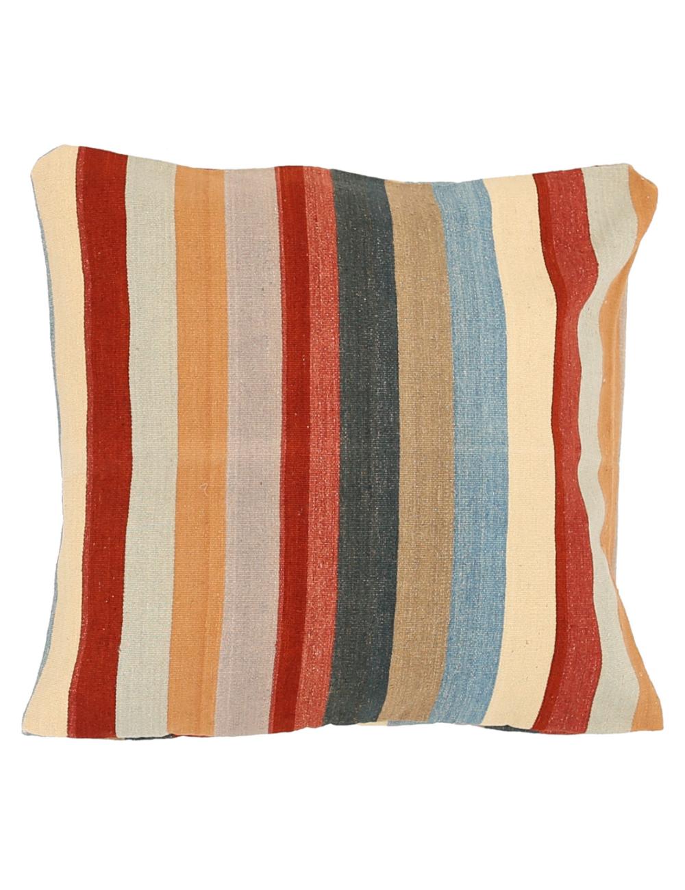 Hand Woven Modern Stripe Wool Pillow 3' 0" x 3' 0" - No. AT32982