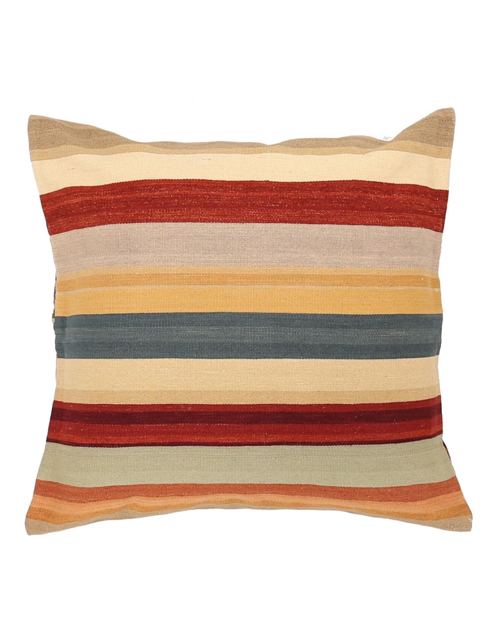 Afghan Modern Stripe Rug 3' 0" x 3' 0" Hand-Woven