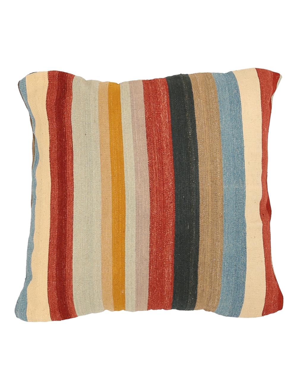 Afghan Modern Stripe Pillow 3' 0" x 3' 0" Hand-Woven