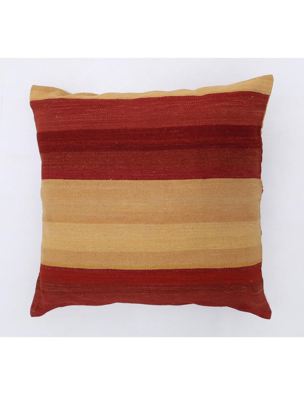 Hand Woven Modern Stripe Wool Pillow 2' 5" x 2' 5" - No. AT22985