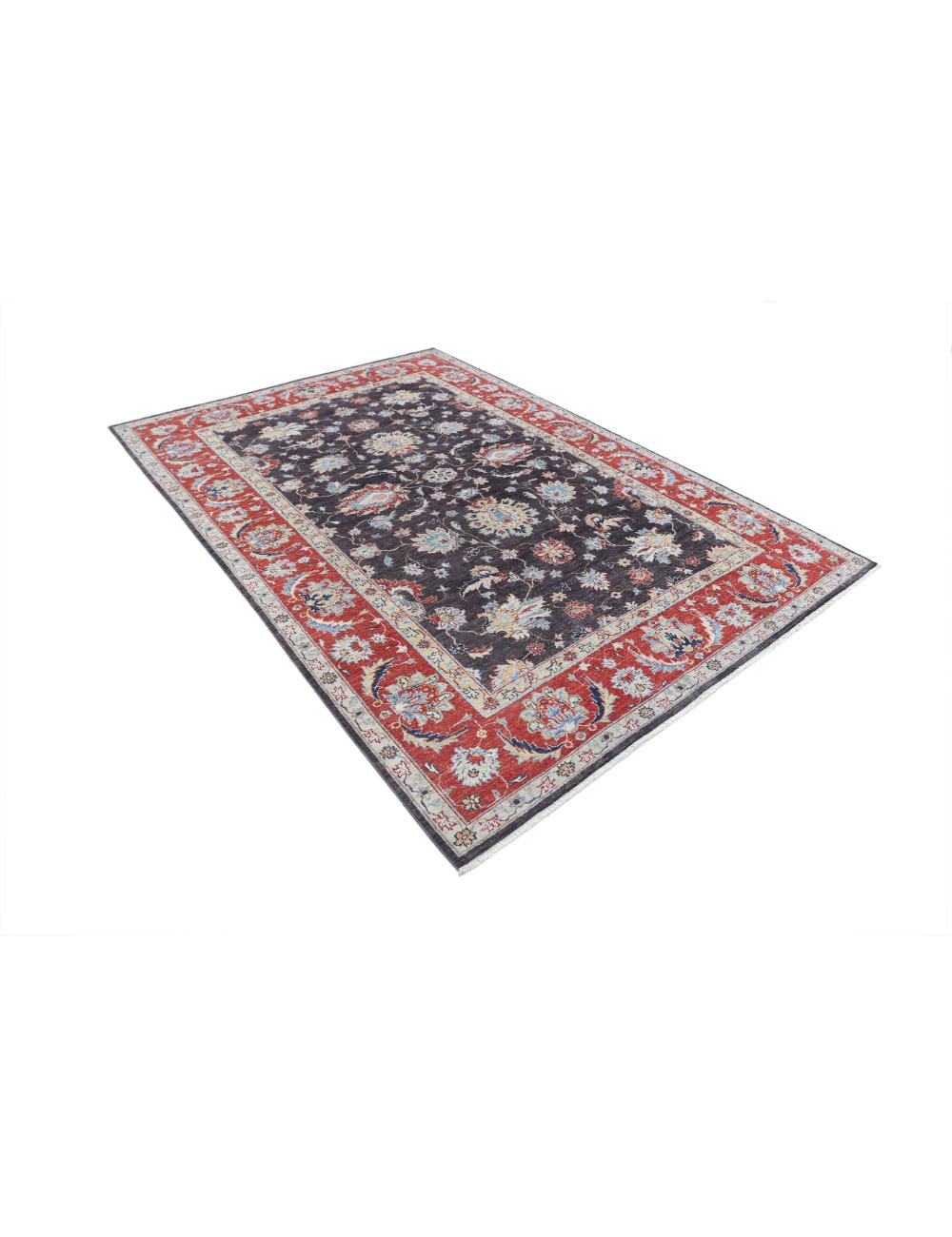 Afghan Sultanabad Rug 6' 4" x 9' 2" Hand-Knotted | No. AT21018