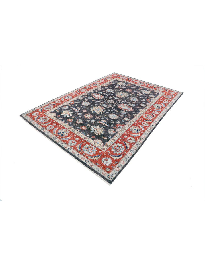 Afghan Sultanabad Rug 6' 4" x 9' 2" Hand-Knotted | No. AT21018