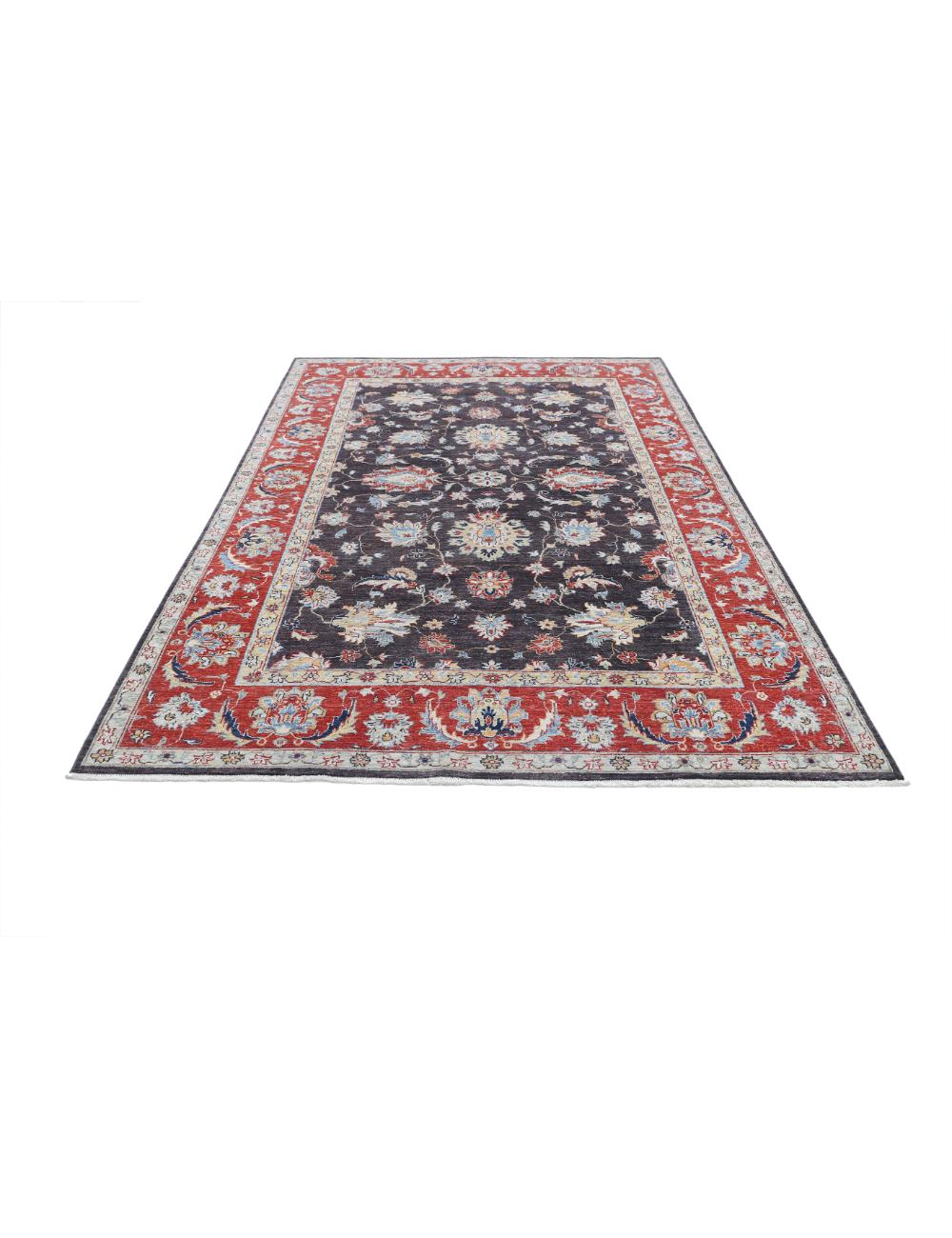 Afghan Sultanabad Rug 6' 4" x 9' 2" Hand-Knotted | No. AT21018