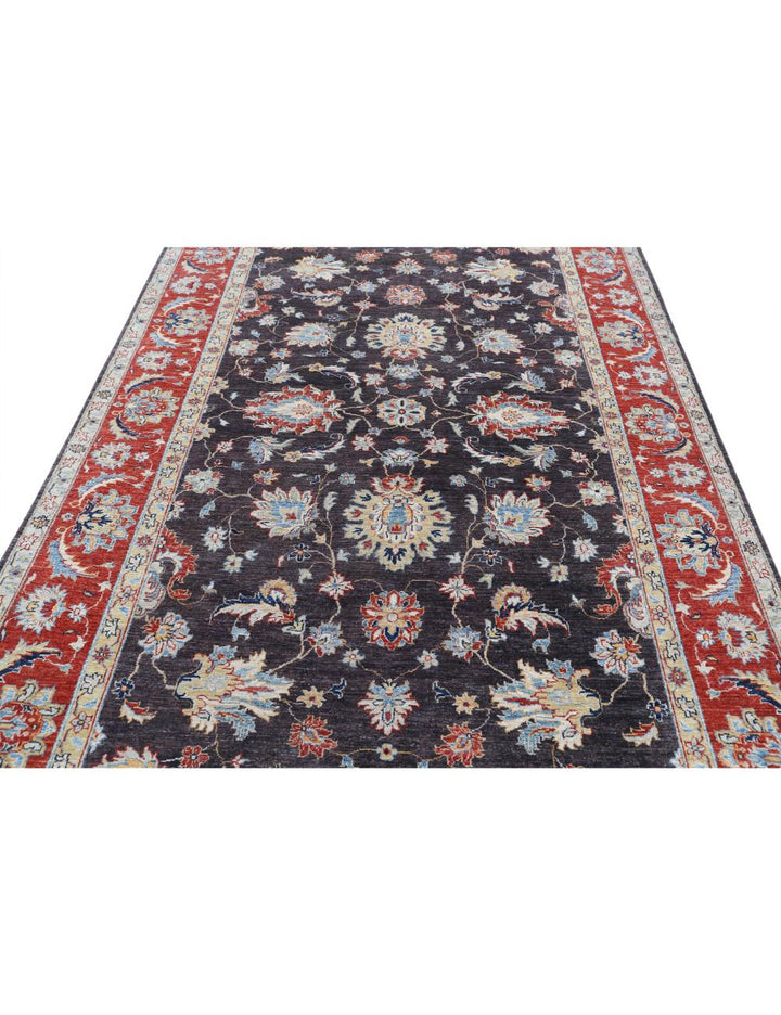Afghan Sultanabad Rug 6' 4" x 9' 2" Hand-Knotted | No. AT21018