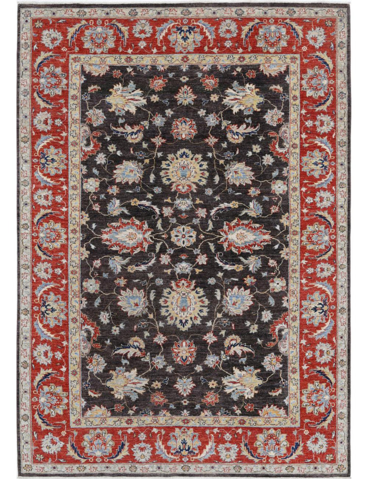 Afghan Sultanabad Rug 6' 4" x 9' 2" Hand-Knotted | No. AT21018
