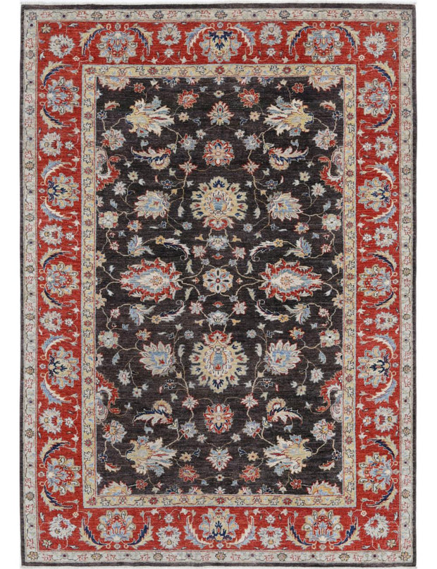 Hand Knotted Sultanabad Wool Rug 6' 4" x 9' 2" - No. AT21018