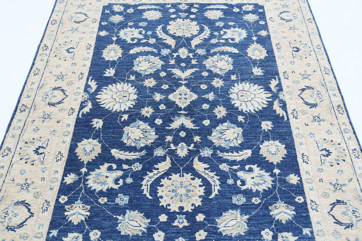 Afghan Ziegler Sultanabad Rug 4' 9" x 6' 7" Hand-Knotted | No. AT33095