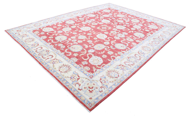 Afghan Ziegler Sultanabad Rug 8' 10" x 12' 0" Hand-Knotted | No. AT48353