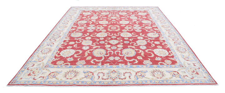 Afghan Ziegler Sultanabad Rug 8' 10" x 12' 0" Hand-Knotted | No. AT48353