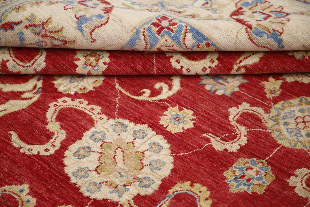 Afghan Ziegler Sultanabad Rug 8' 10" x 12' 0" Hand-Knotted | No. AT48353