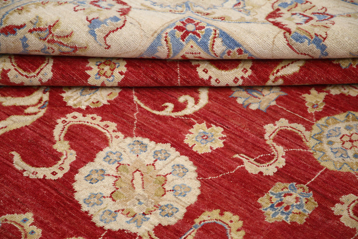 Afghan Ziegler Sultanabad Rug 8' 10" x 12' 0" Hand-Knotted | No. AT48353