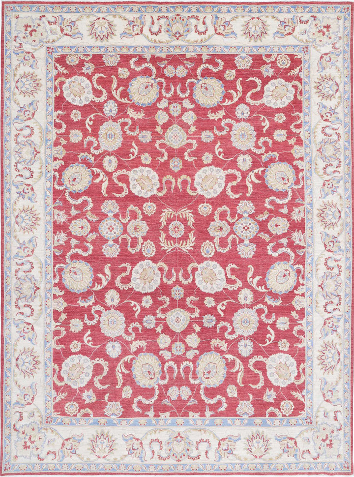 Afghan Ziegler Sultanabad Rug 8' 10" x 12' 0" Hand-Knotted