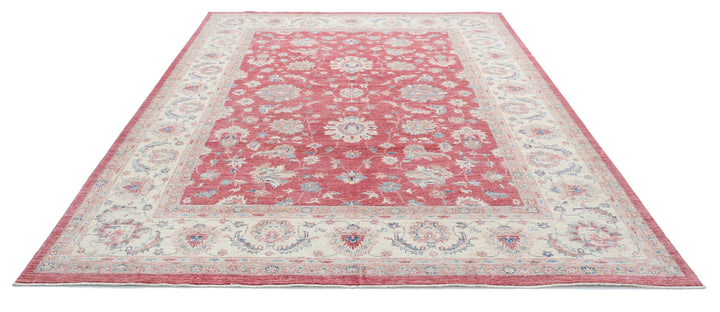 Afghan Ziegler Sultanabad Rug 8' 1" x 11' 1" Hand-Knotted | No. AT30222