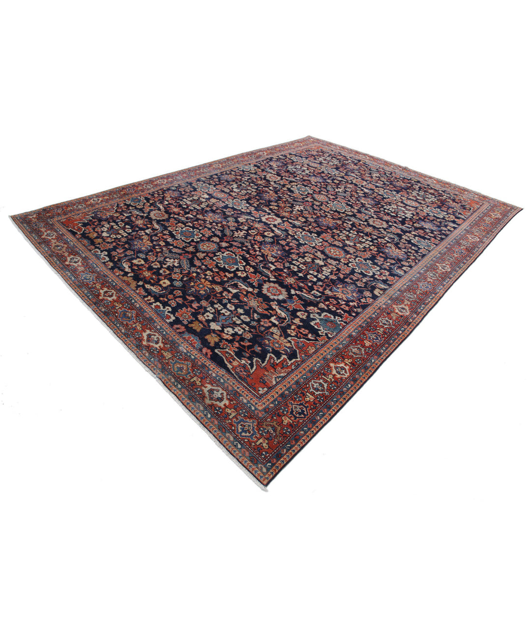 Hand Knotted Antique Oriental Mahal Wool Rug 8' 6" x 11' 6" - No. AT58685