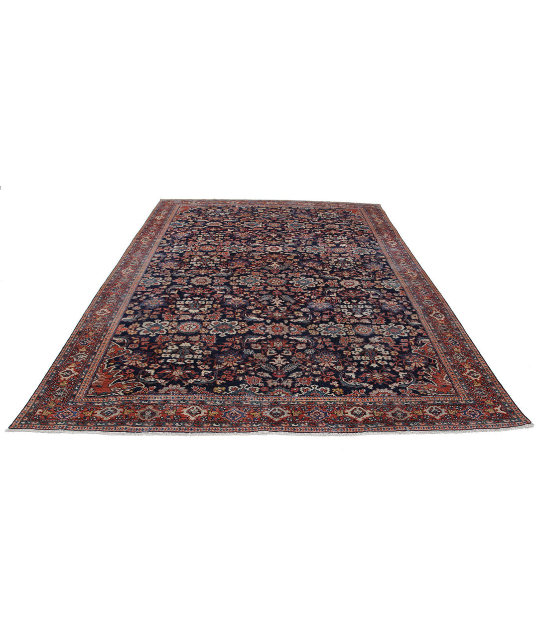 Hand Knotted Antique Oriental Mahal Wool Rug 8' 6" x 11' 6" - No. AT58685
