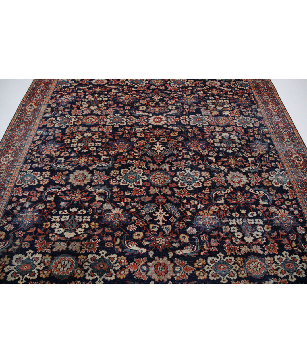 Hand Knotted Antique Oriental Mahal Wool Rug 8' 6" x 11' 6" - No. AT58685
