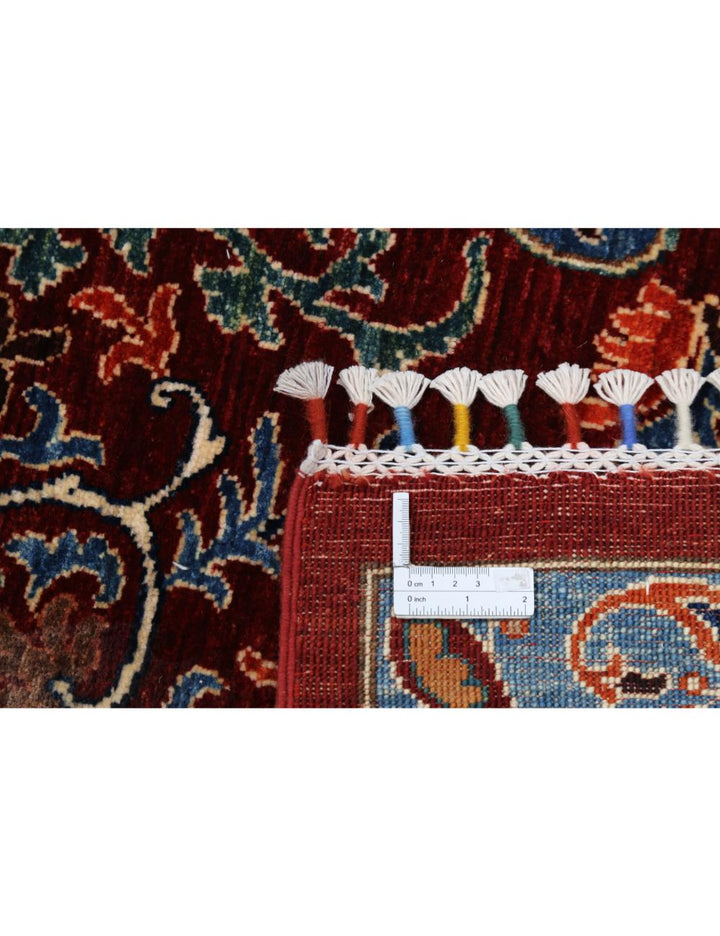 Afghan Suzani Sultani Rug 8' 2" x 10' 5" Hand-Knotted | No. AT35027