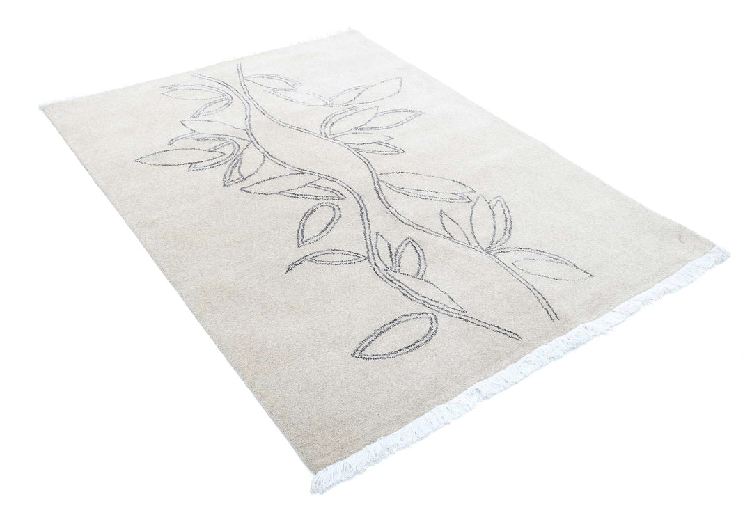 Afghan Oriental Rug 4' 7" x 6' 1" Hand-Knotted | No. AT48734