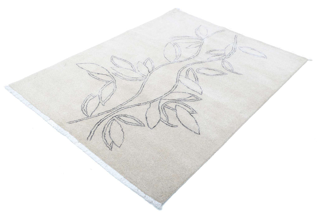Afghan Oriental Rug 4' 7" x 6' 1" Hand-Knotted | No. AT48734