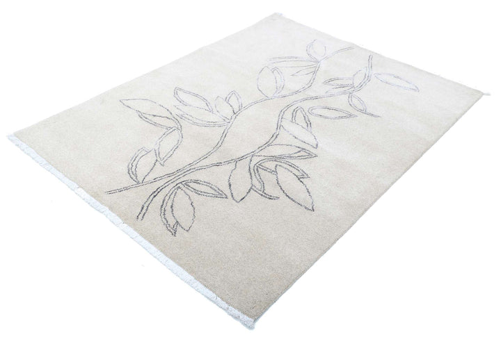 Afghan Oriental Rug 4' 7" x 6' 1" Hand-Knotted | No. AT48734