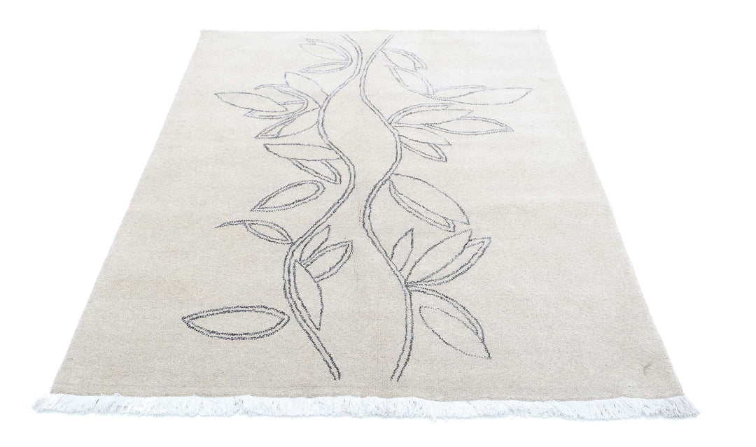 Afghan Oriental Rug 4' 7" x 6' 1" Hand-Knotted | No. AT48734