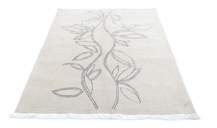 Afghan Oriental Rug 4' 7" x 6' 1" Hand-Knotted | No. AT48734