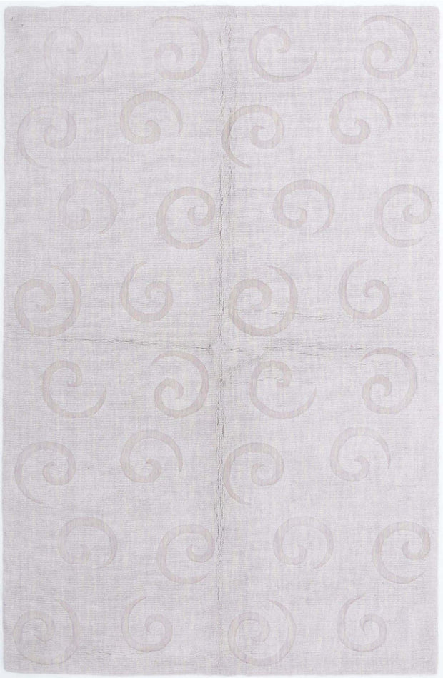 Hand Made Modern Texture Wool Rug 5' 0" x 7' 11" - No. AT88903