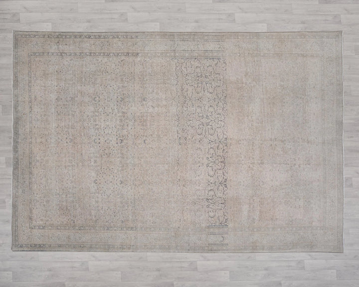 Beige Turkish Oushak Rug 8' x 11' Hand-Knotted | No. VR10020