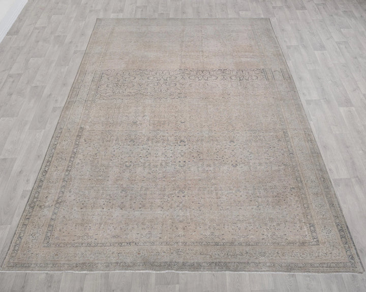 Beige Turkish Oushak Rug 8' x 11' Hand-Knotted | No. VR10020