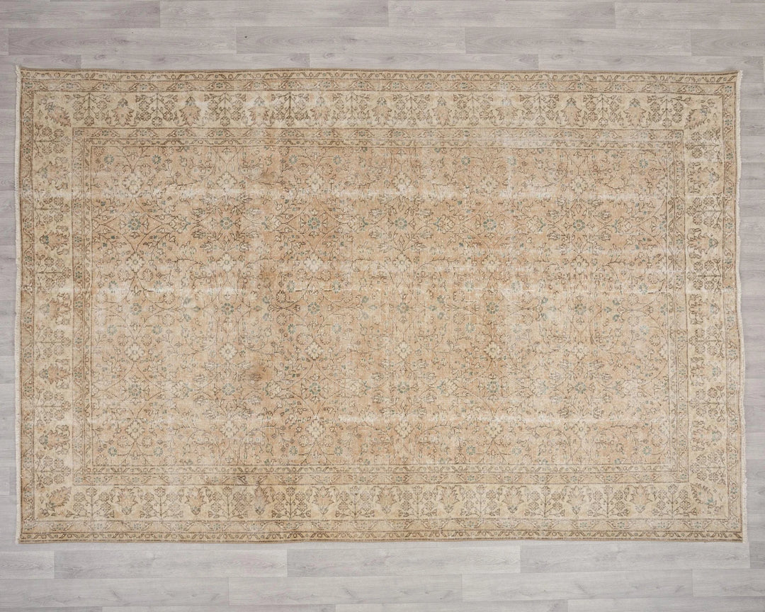Multicolor Turkish Oushak Rug 7' 1" x 10' 2" Hand-Knotted | No. VR10203