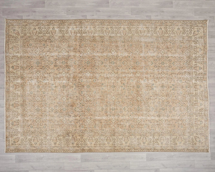 Multicolor Turkish Oushak Rug 7' 1" x 10' 2" Hand-Knotted | No. VR10203