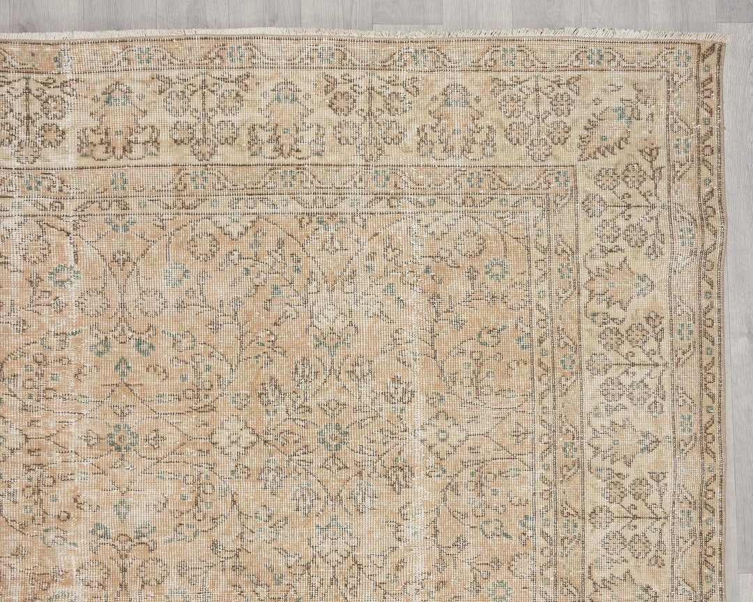Multicolor Turkish Oushak Rug 7' 1" x 10' 2" Hand-Knotted | No. VR10203
