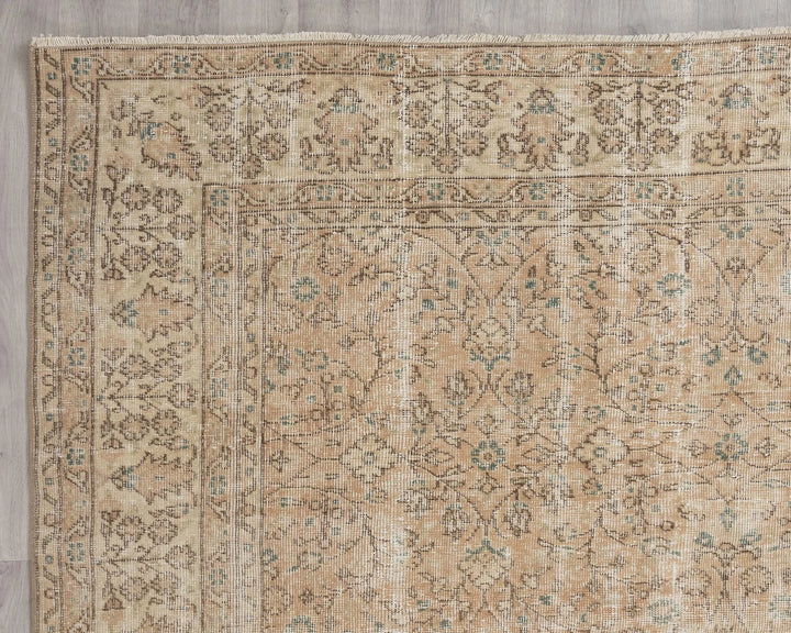 Multicolor Turkish Oushak Rug 7' 1" x 10' 2" Hand-Knotted | No. VR10203