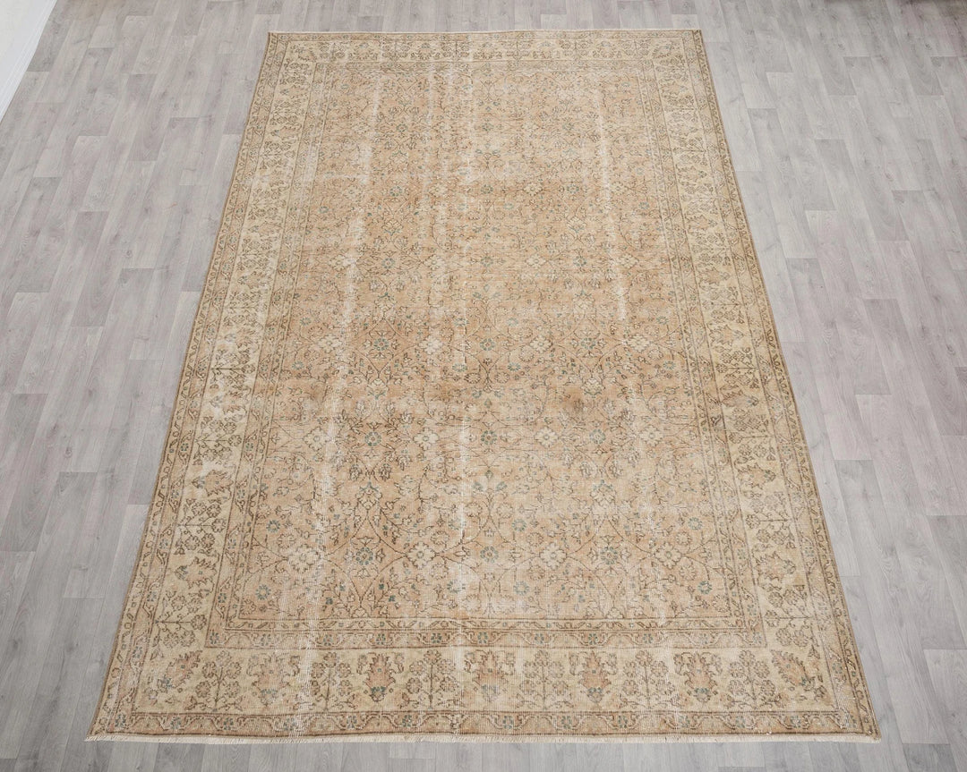 Multicolor Turkish Oushak Rug 7' 1" x 10' 2" Hand-Knotted | No. VR10203