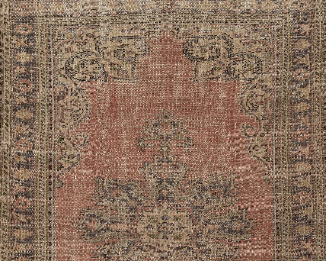 Multicolor Turkish Oushak Rug 6' 5" x 9' Hand-Knotted | No. VR10227
