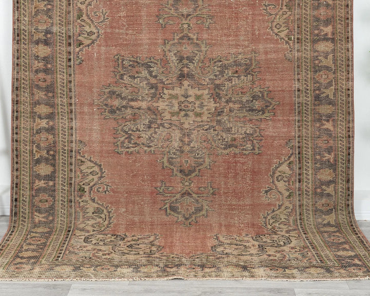 Multicolor Turkish Oushak Rug 6' 5" x 9' Hand-Knotted | No. VR10227