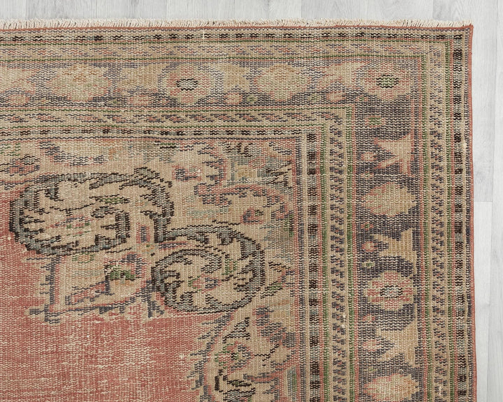 Multicolor Turkish Oushak Rug 6' 5" x 9' Hand-Knotted | No. VR10227