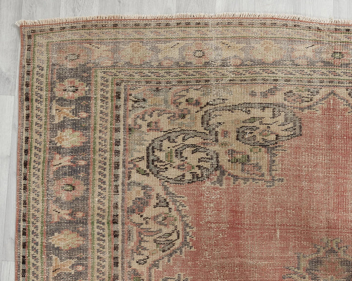 Multicolor Turkish Oushak Rug 6' 5" x 9' Hand-Knotted | No. VR10227
