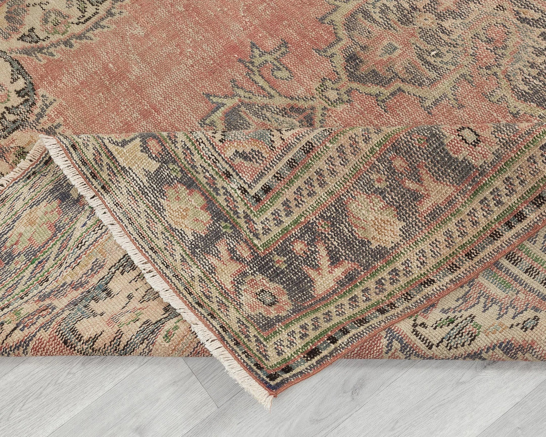 Multicolor Turkish Oushak Rug 6' 5" x 9' Hand-Knotted | No. VR10227