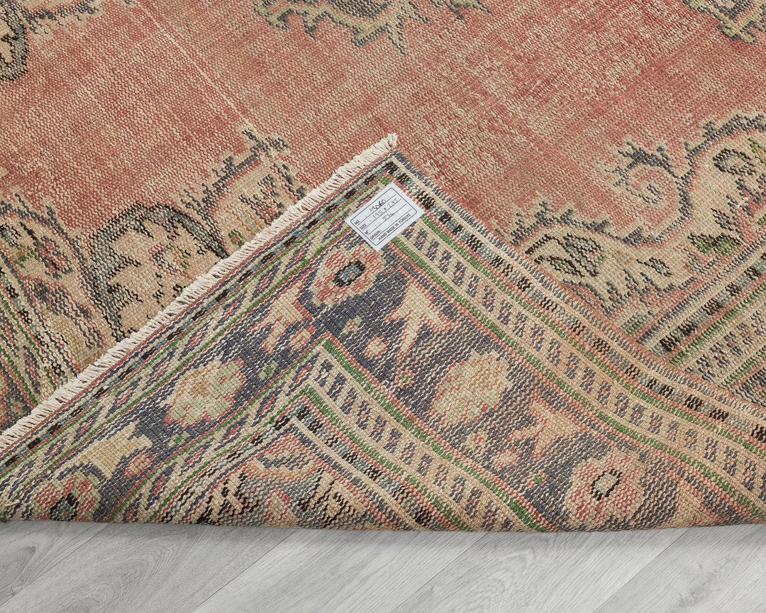 Multicolor Turkish Oushak Rug 6' 5" x 9' Hand-Knotted | No. VR10227